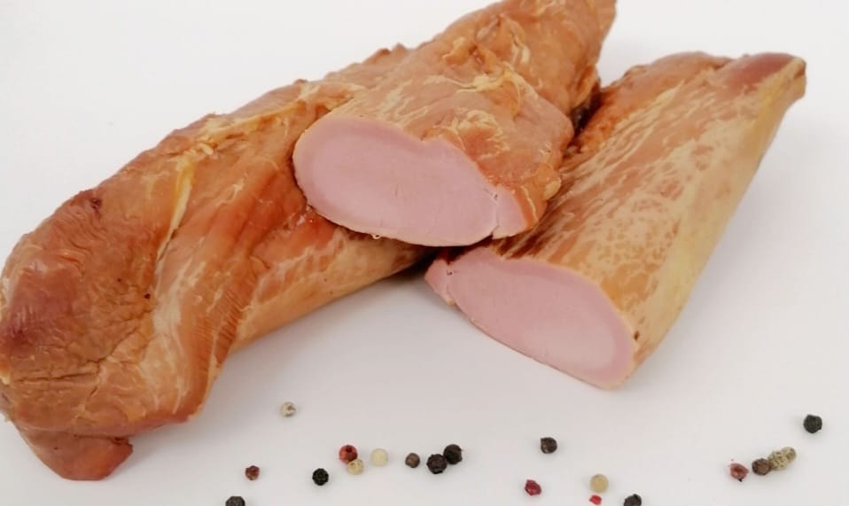 Schweinefilet geräuchert  pro 100g/ Ware nur im Geschäft vor Ort erhältlich!